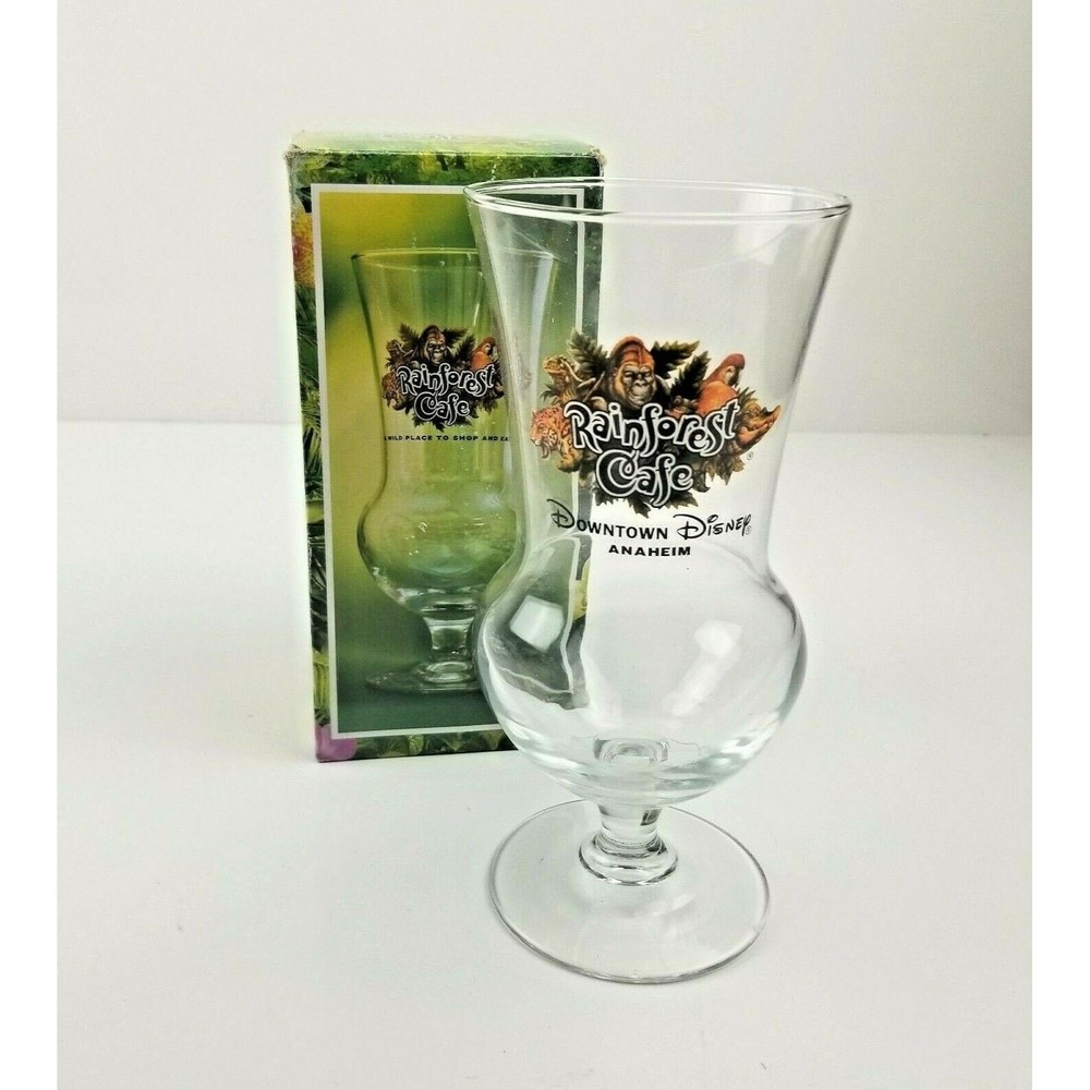 Rainforest Cafe Downtown Disney Anaheim CA Hurricane Glass Pilsner Souvenir Box